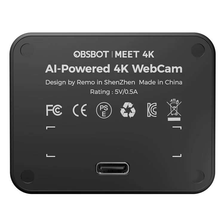 OBSBOT MEET 4K Webcam AI-Powered Video Camera + Remote Controller Magnetic Mount Monitor Camera with Privacy Cover for Live Streaming Online Teaching