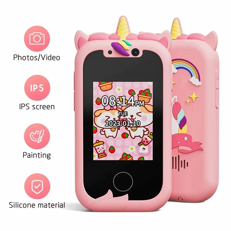 KP06 Kids Camera 24MP HD Digital Selfie Camera Toys for Kids Children Portable Video Camera - Pink