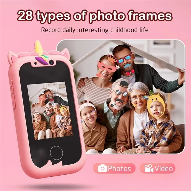 KP06 Kids Camera 24MP HD Digital Selfie Camera Toys for Kids Children Portable Video Camera - Pink