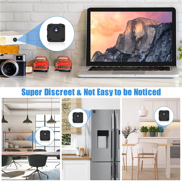 R89 Wireless WiFi Webcam Battery-Powered 4K HD Night Vision Camera Cell Phone Remote Monitor Camera for Home