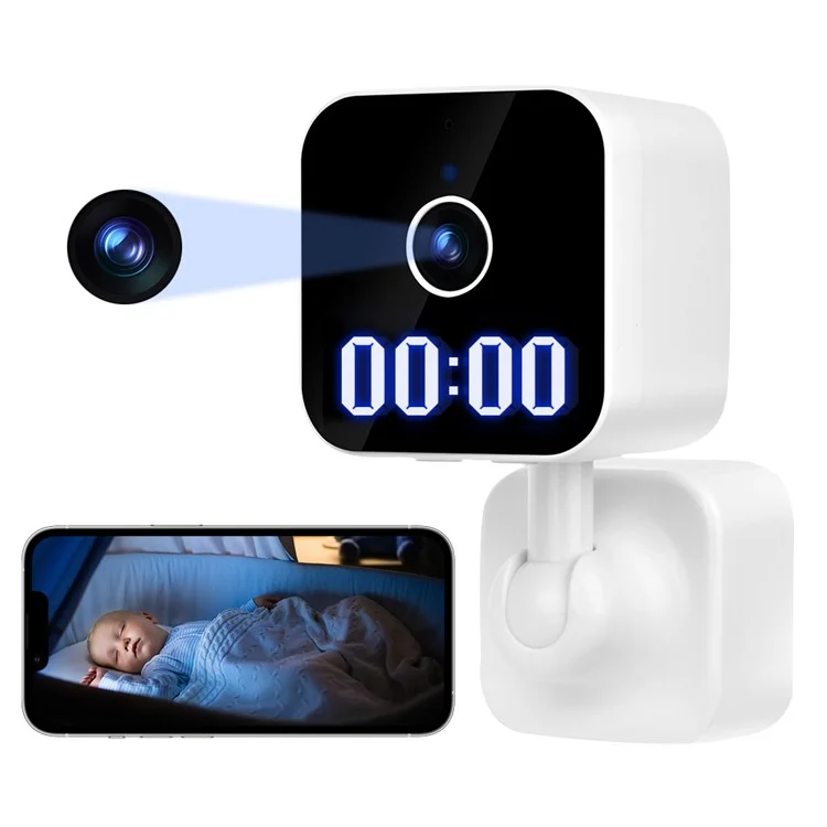 K1 Home Security Clock Camera 1080P HD Night Visio...