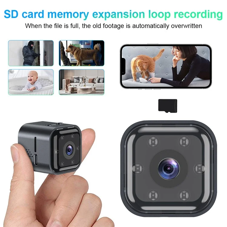 AS03 HD Night Vision Rechargeable Camera Home Security WiFi Camera