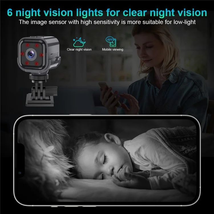 AS03 HD Night Vision Rechargeable Camera Home Security WiFi Camera