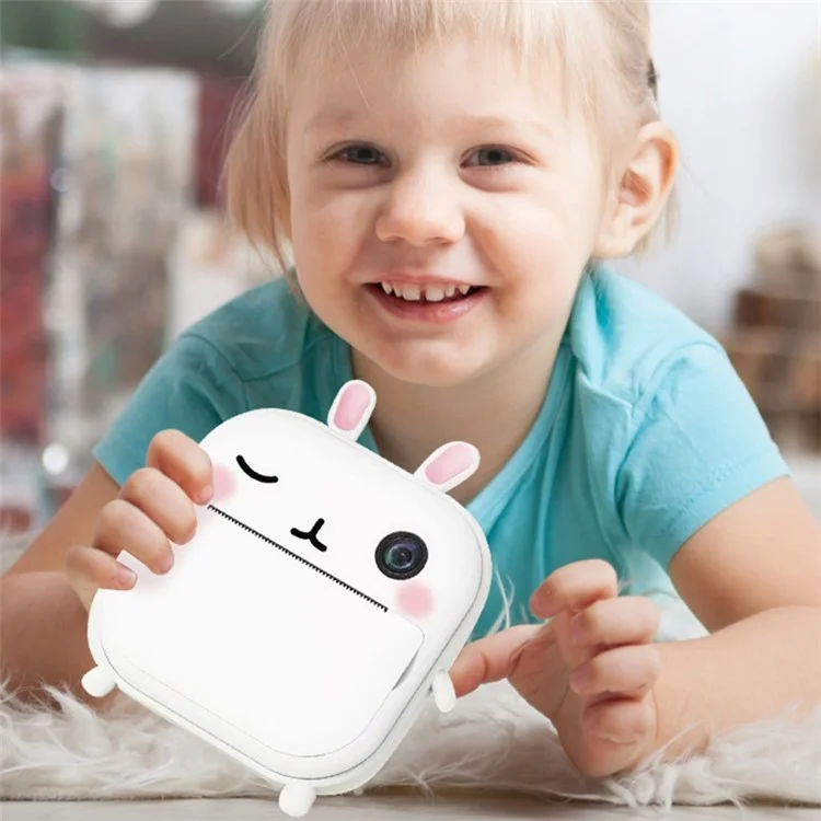 M2 Cute Instant Print Selfie Camera with 2.4'' Screen for Kids, Video Camera 48MP 1080P Rechargeable Children Toy Learning Camera - Chicken