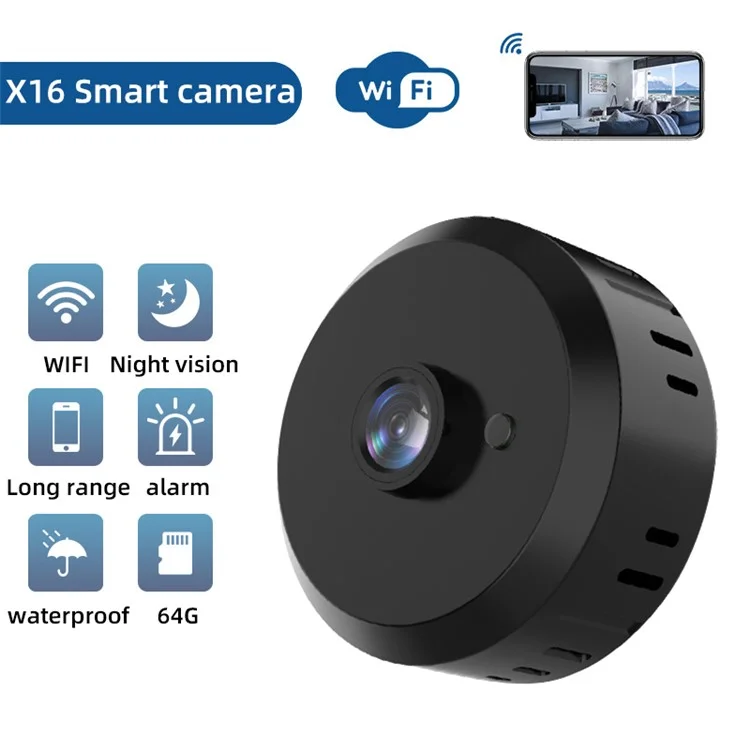 X16 Battery-Free Mini Camera APP Wireless WiFi Camera Support Infrared Night Vision Mode