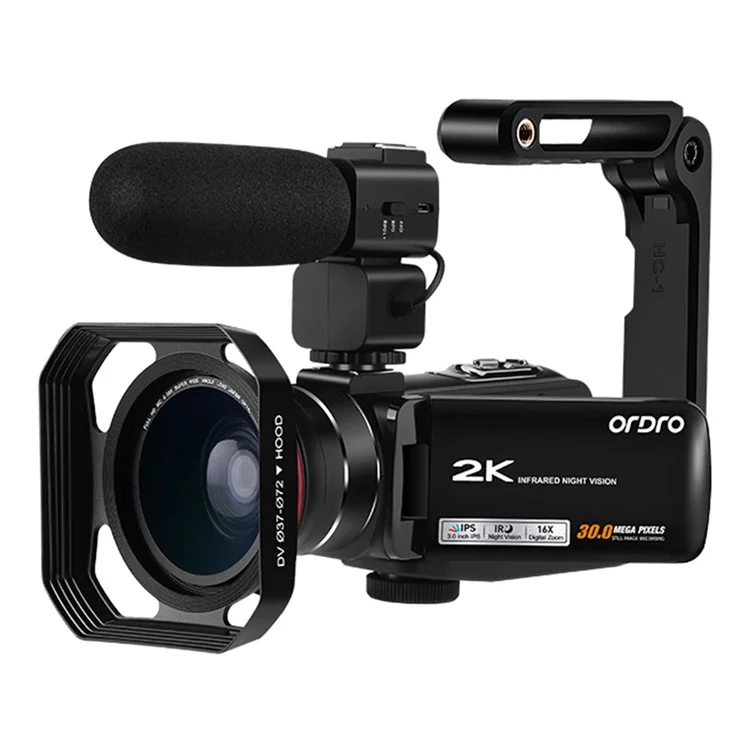 ORDRO Z63 16X Digital Zoom Full HD 2K 3.0-inch Tou...