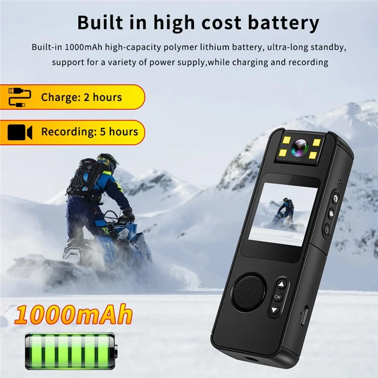 CS11 Smart Mini Camera with Back Clip Compact Handheld Camera Recorder