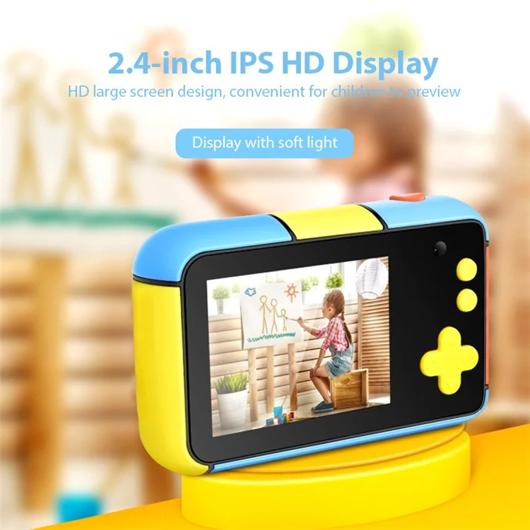 D7S 2.4 Inch IPS Large Screen Dual 32MP HD Display Kids Digital Camera for Children Boys Girls