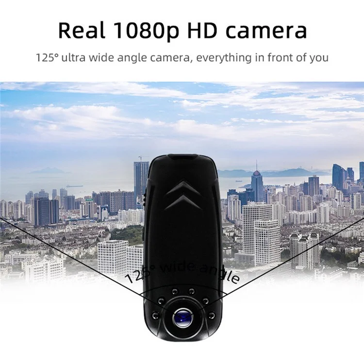 TQ2 1080P HD Mini Camera Video Recorder Clip Type Small Security Night Vision Wide Angle Cam with Motion Detection