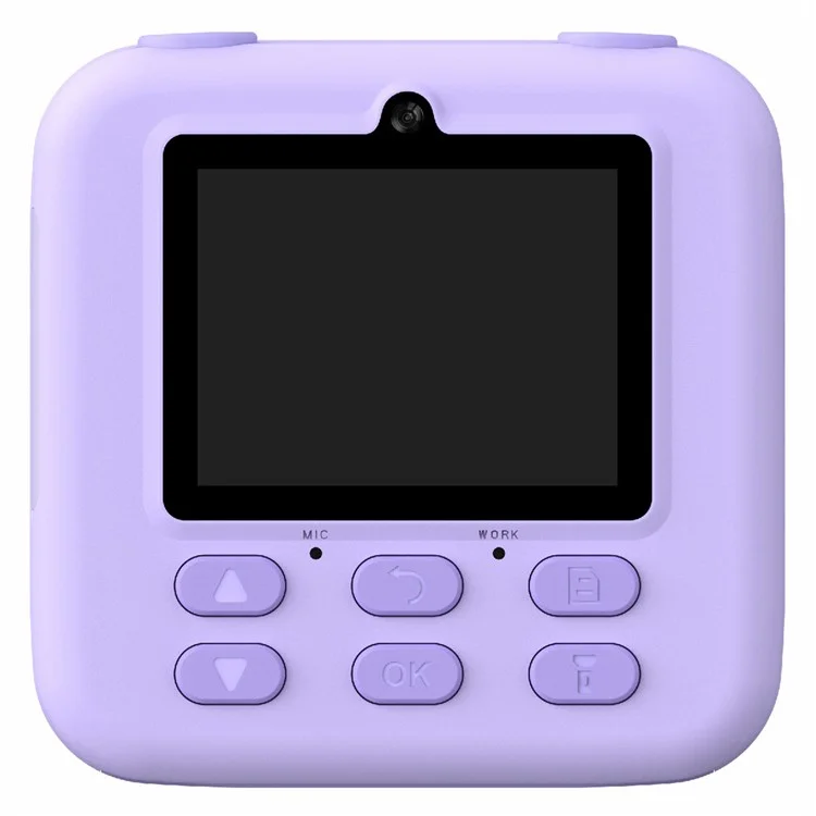 P79 Photo Instant Print Kids Digital Camera Fun Game HD 1080P Dual Lens Camera - Purple