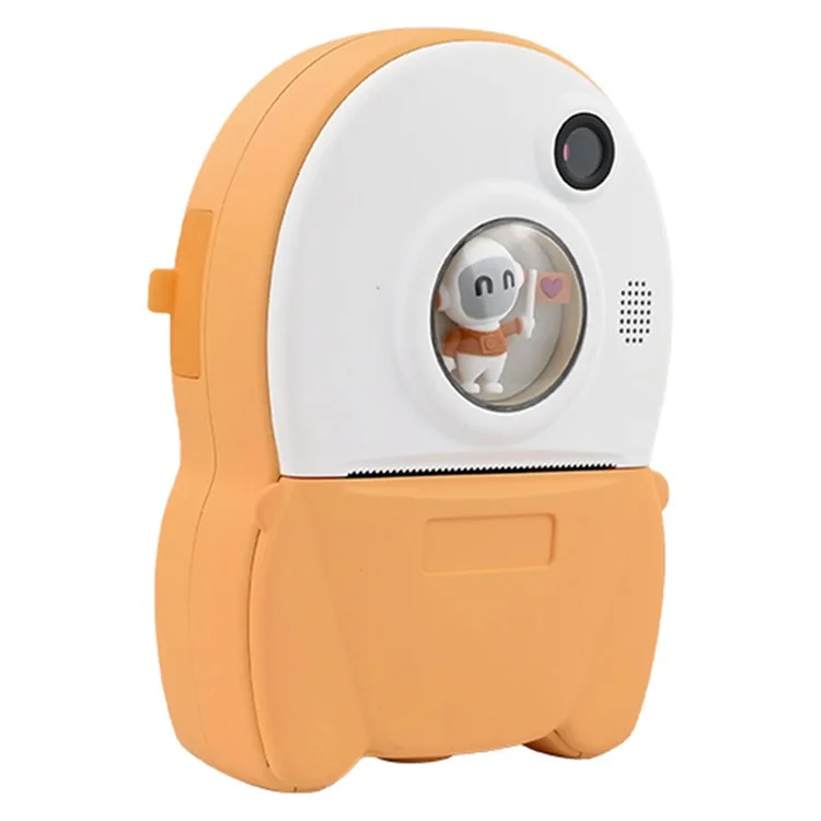 KDC-0013A Children 2.4 inch Screen Toy Camera Instant Photo Printer Mini Printing Device for Kids - Yellow