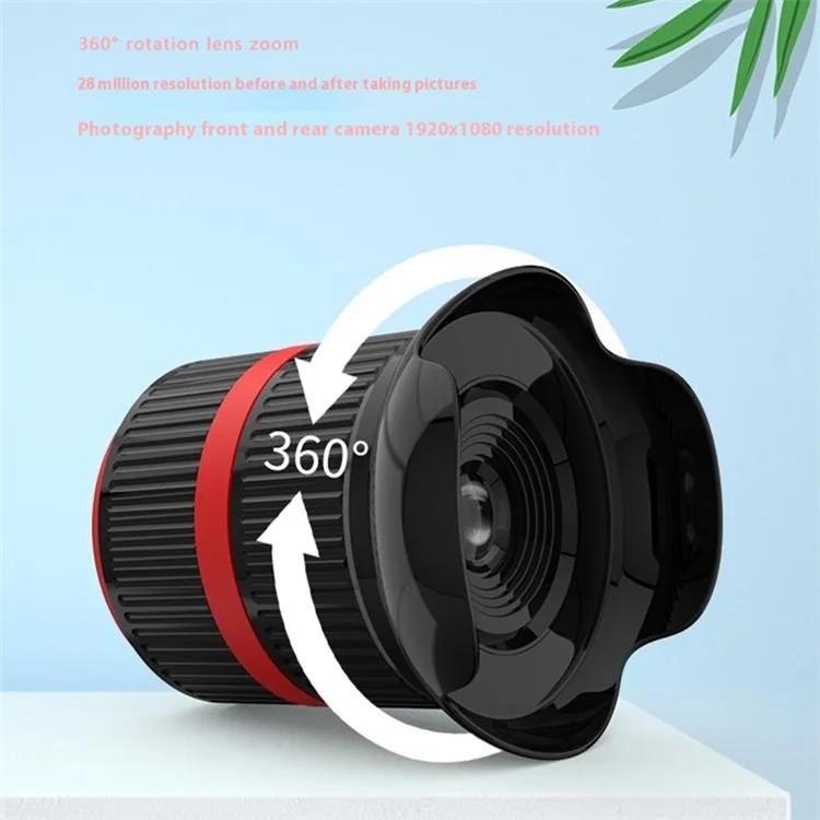 D31 360 Degree Rotating Lens 2.0 Inch Mini Kids Digital Camera Built-In Games, with 32G SD Card + Card Reader