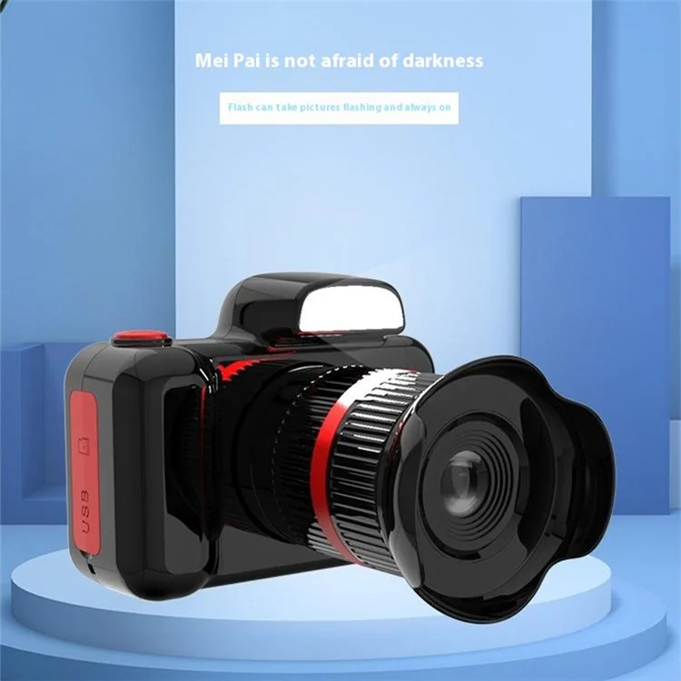 D31 360 Degree Rotating Lens 2.0 Inch Mini Kids Digital Camera Built-In Games, with 32G SD Card + Card Reader