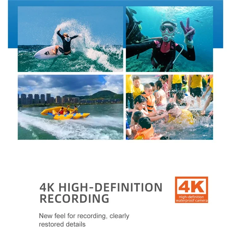 D50 HD Outdoor Sports Waterproof Action Camera 2.88+1.44 inch Dual Screen Camera, with 32G TF Card + Card Reader - Orange