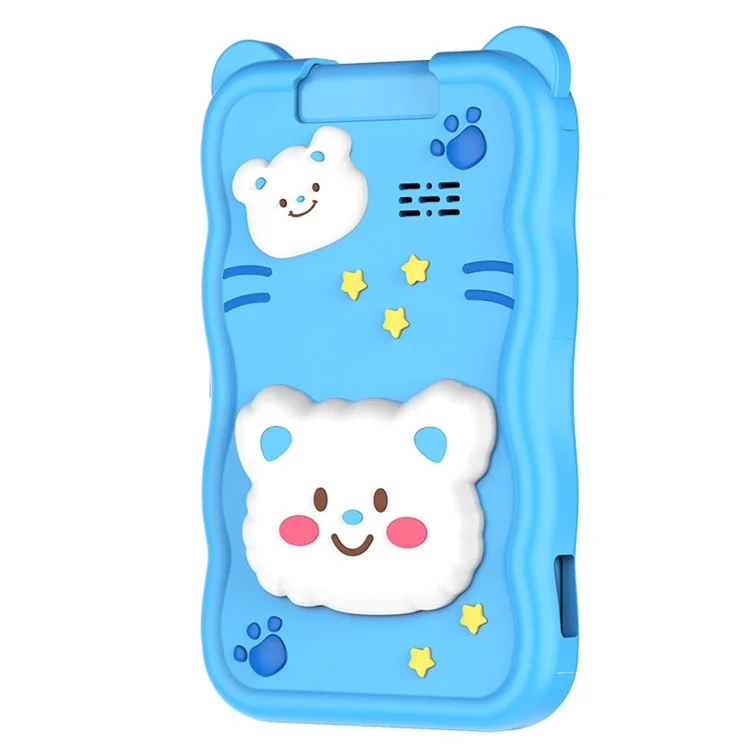 AC100 Cartoon Pattern 2.8-inch Touch Screen Kids Camera Game Music Alarm Clock HD Video Recorder - Blue