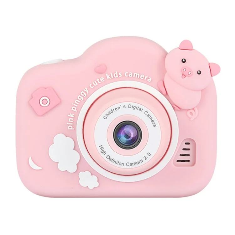 A15 Cartoon Pig 2.0 inch Screen Kids Camera Rechar...