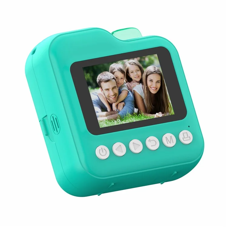 Q6 Instant Print Camera for Kids Digital Camera for Inkless Photo Lable Printing - Green