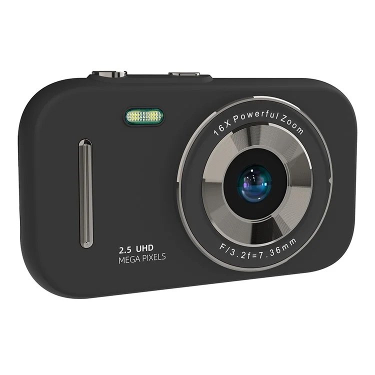 H17 2.8-inch IPS Screen Digital Camera HD Dual Lens CCD Camera with 32G TF Card + Card Reader - Black