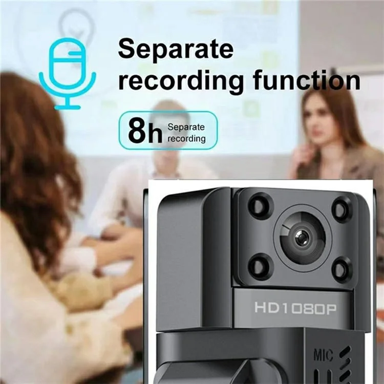 L13 HD Night Vision WiFi Action Camera Law Enforcement Sound Recording Video Recorder, No Memory Card