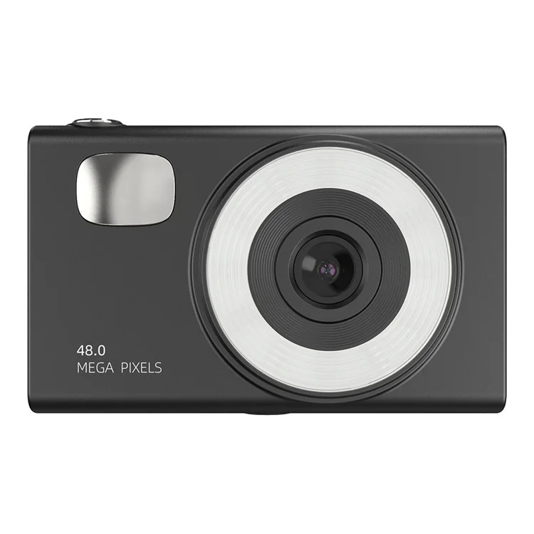 H12 Portable 2.8-inch IPS Screen Digital Camera Student HD CCD Camera (No Memory Card) - Black