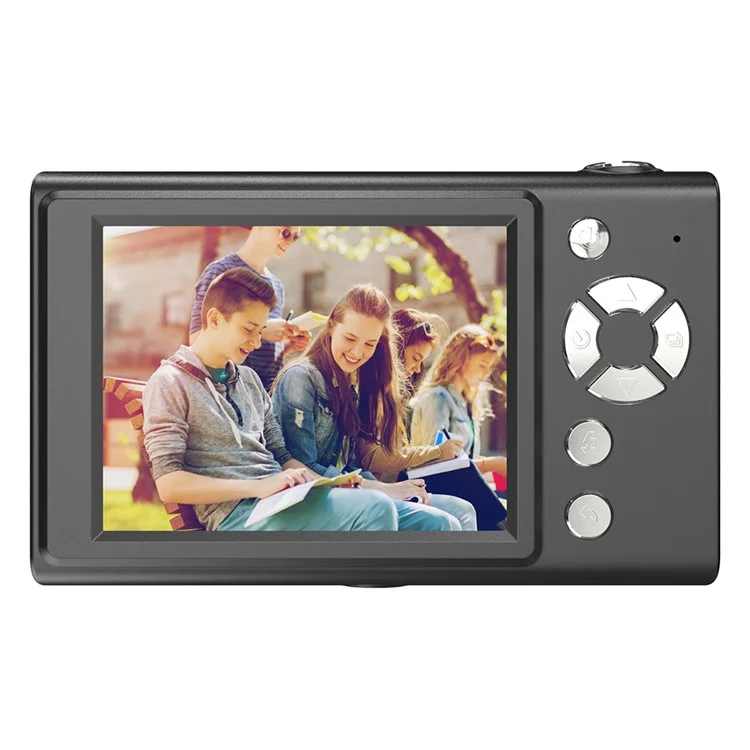 H12 Portable 2.8-inch IPS Screen Digital Camera Student HD CCD Camera (No Memory Card) - Black