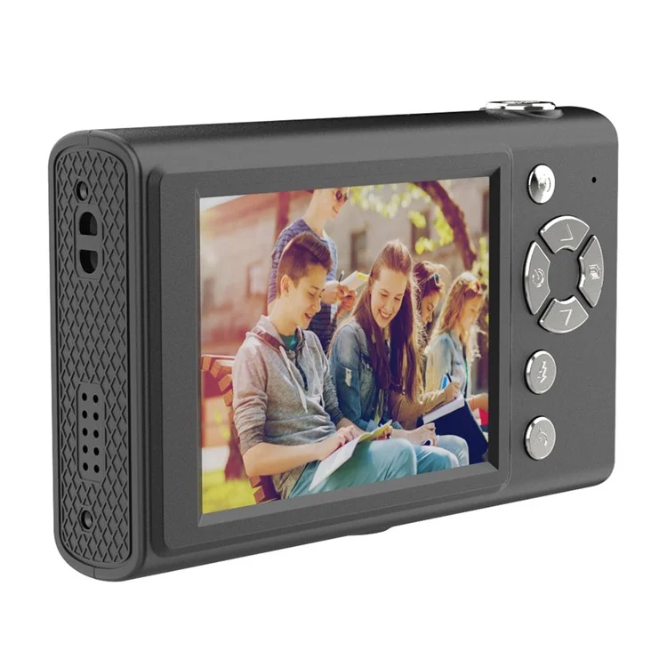 H12 Portable 2.8-inch IPS Screen Digital Camera Student HD CCD Camera (No Memory Card) - Black