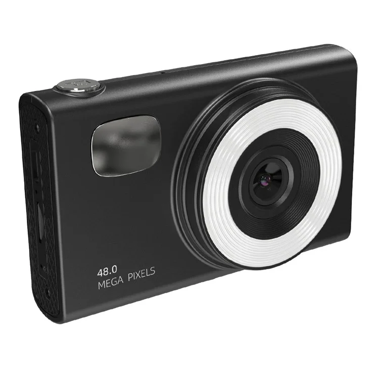 H12 Portable 2.8-inch IPS Screen Digital Camera Student HD CCD Camera (No Memory Card) - Black