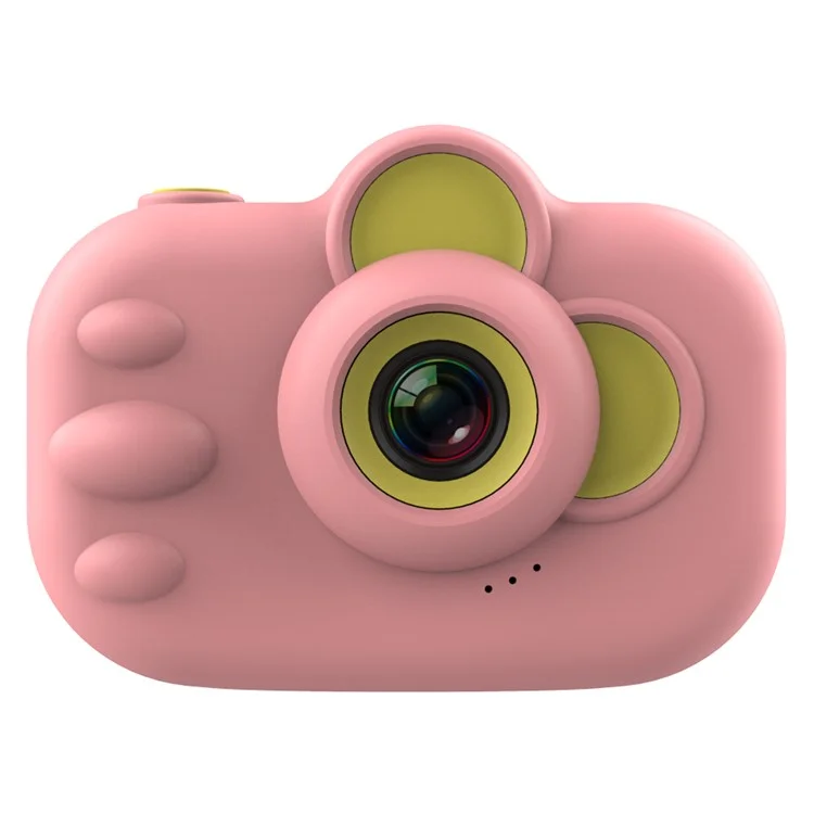 ET02 Cartoon 2.0 inch Screen Children Camera Rechargeable HD Wide Angle Digital Camera Camcorder Kids Gift - Pink