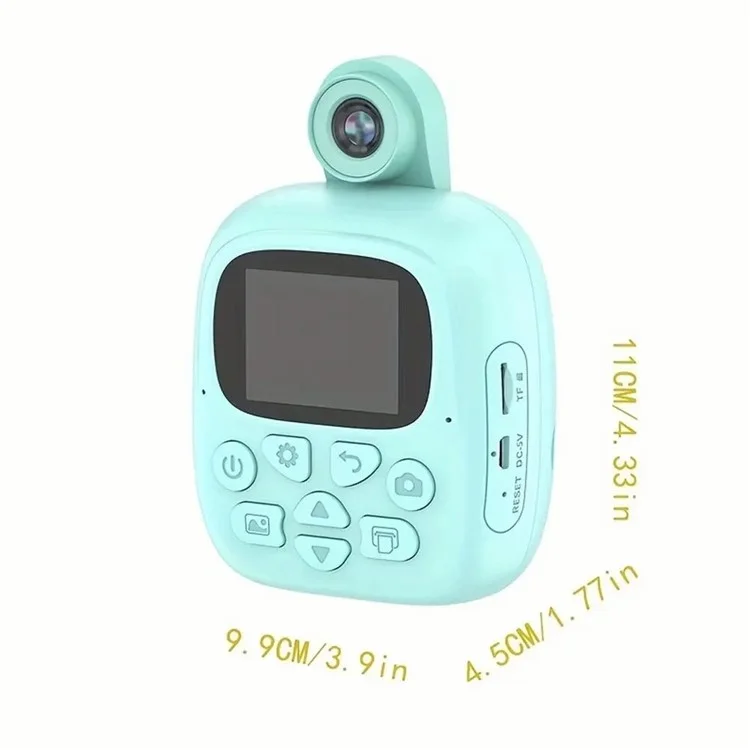 A19 Kids Instant Print Camera 24MP Zero Ink Kids Digital Camera Child Selfie Camera Toy - Pink