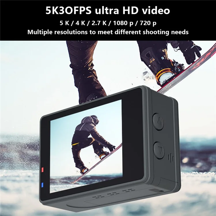 F300AAR-G Action Camera 24MP 5K Ultra HD 30m Waterproof Outdoor Sports Camera with Remote Control