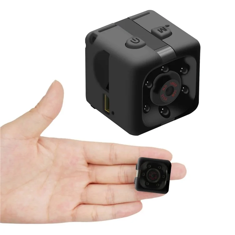 SQ11 1080P Full HD Mini Sports DV Camera Night Vision Motion Detection Loop Recording - Black